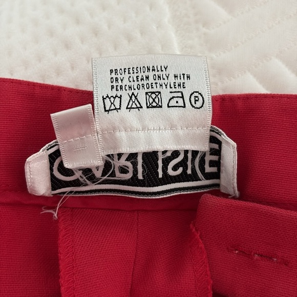 Carlisle Vintage Bold Red Flat Front Straight Leg Cotton Pants. Size 4 - Picture 8 of 10